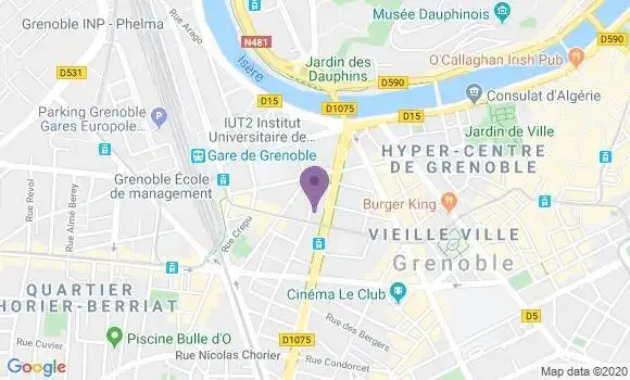 Localisation Crédit Agricole Agence de Grenoble Private Banking