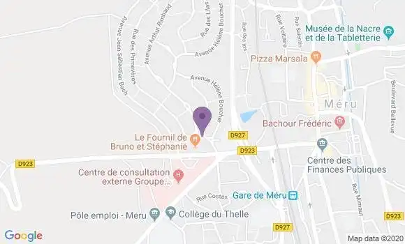 Localisation Crédit Agricole Agence de Meru Village
