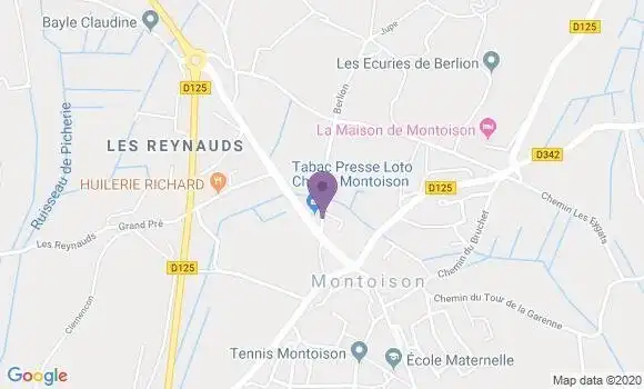 Localisation Crédit Agricole Agence de Montmeyran