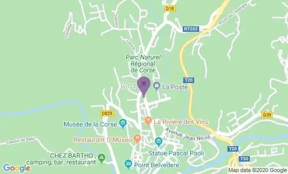 Localisation LCL Agence de Corte