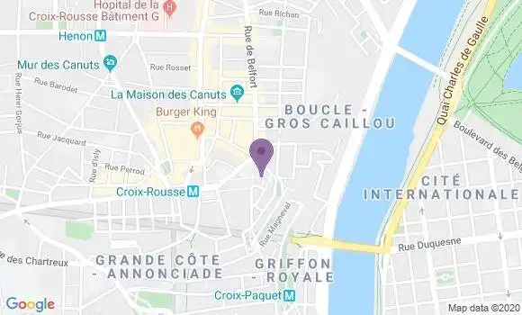 Localisation LCL Agence de Lyon Croix Rousse