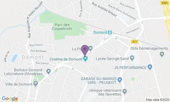 Localisation Crédit Agricole Agence de Domont