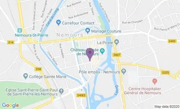 Localisation Crédit Agricole Agence de Nemours