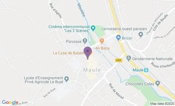 Localisation Crédit Agricole Agence de Maule