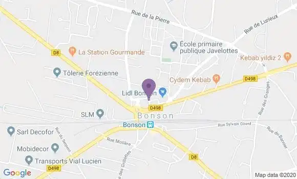 Localisation Crédit Agricole Agence de Bonson