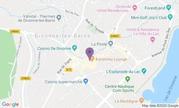 Localisation Crédit Agricole Agence de Divonne les Bains Patrimoine