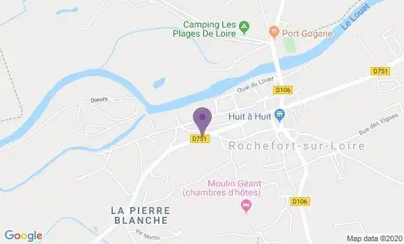 Localisation Crédit Agricole Agence de Rochefort sur Loire