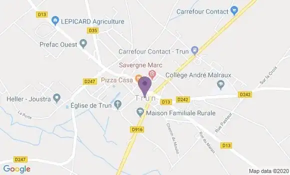 Localisation Crédit Agricole Agence de Trun