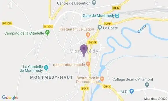 Localisation Crédit Agricole Agence de Montmédy