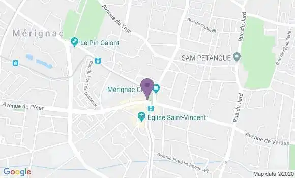 Localisation LCL Agence de Mérignac