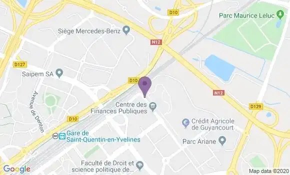 Localisation Crédit Agricole Agence de Guyancourt Chênes