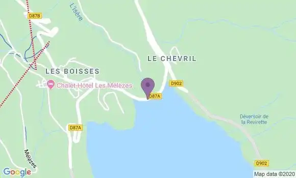 Localisation Crédit Agricole Agence de Tignes