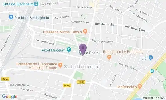 Localisation Crédit Agricole Agence de Schiltigheim
