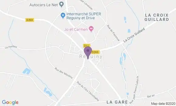 Localisation Crédit Agricole Agence de Réguiny