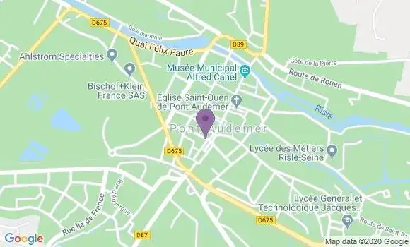 Localisation Crédit Agricole Agence de Pont Audemer