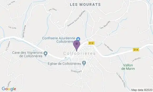 Localisation Crédit Agricole Agence de Collobrières