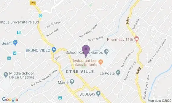 Localisation Crédit Agricole Agence de La Ravine des Cabris