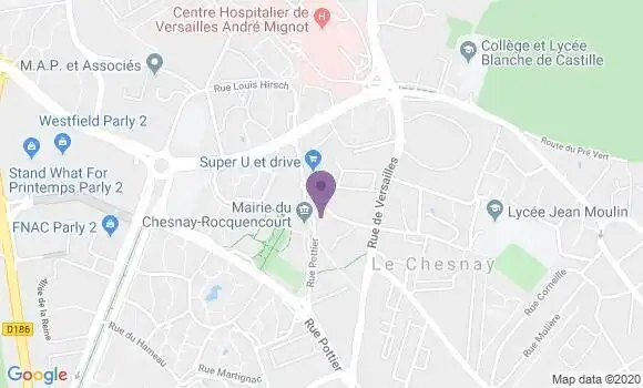 Localisation Crédit Agricole Agence de Le Chesnay Mairie