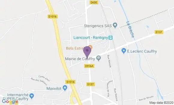 Localisation Crédit Agricole Agence de Rantigny