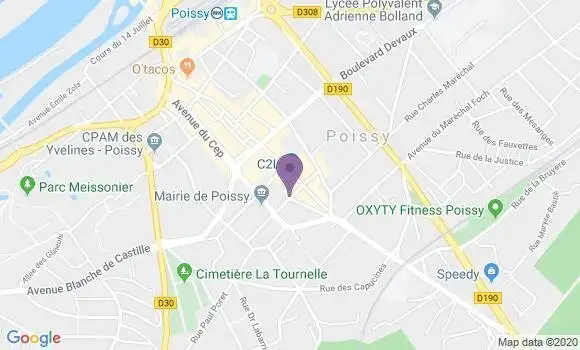 Localisation Crédit Agricole Agence de Poissy