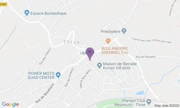 Localisation Crédit Agricole Agence de Thise
