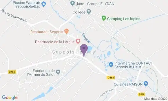 Localisation Crédit Agricole Agence de Seppois le Bas
