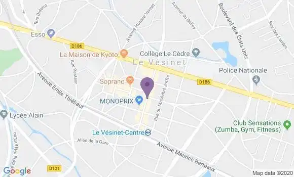 Localisation LCL Agence de Le Vésinet