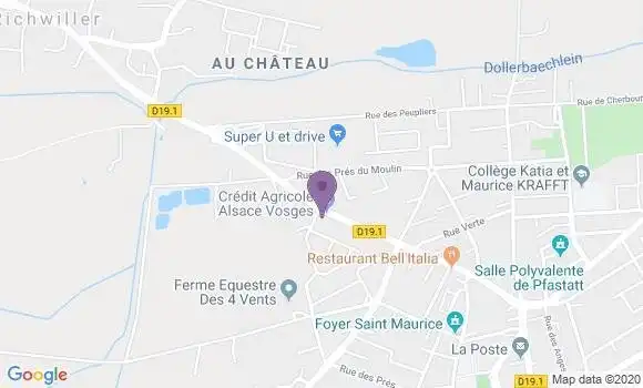 Localisation Crédit Agricole Agence de Pfastatt