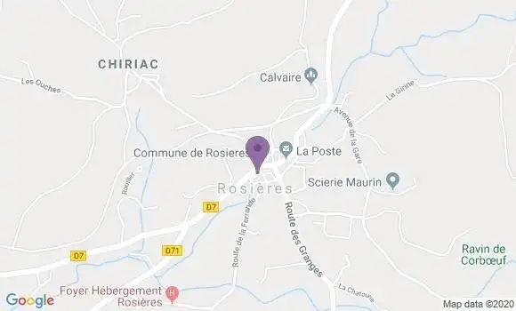 Localisation Crédit Agricole Agence de Rosières