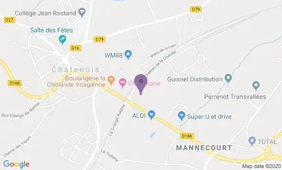 Localisation Crédit Agricole Agence de Châtenois