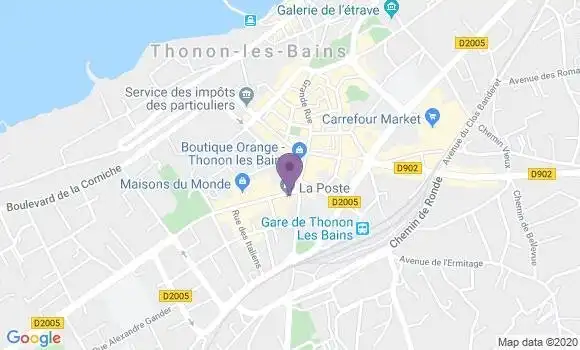 Localisation Crédit Agricole Agence de Thonon les Bains Concorde