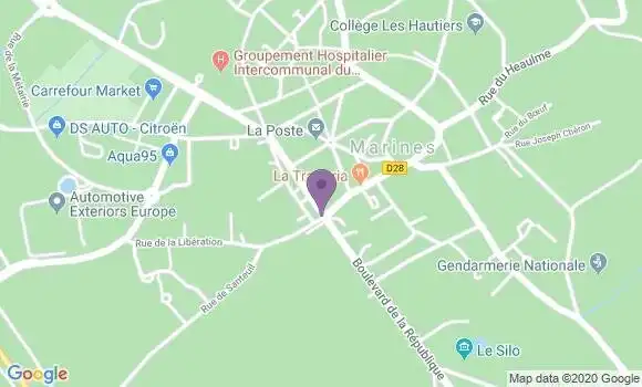 Localisation Crédit Agricole Agence de Marines