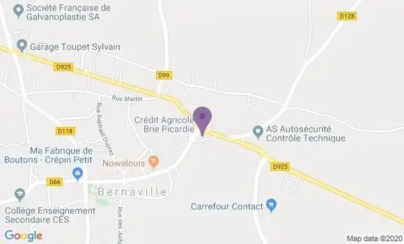 Localisation Crédit Agricole Agence de Bernaville