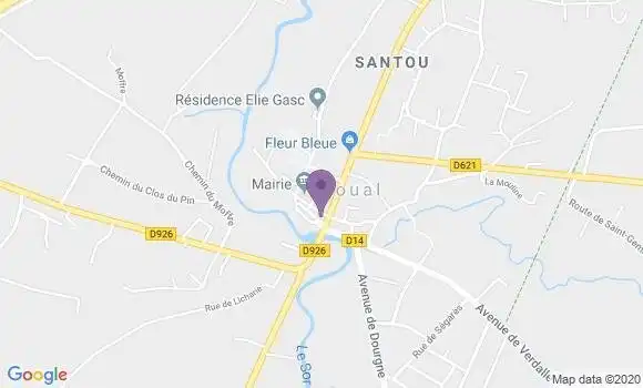 Localisation Crédit Agricole Agence de Soual