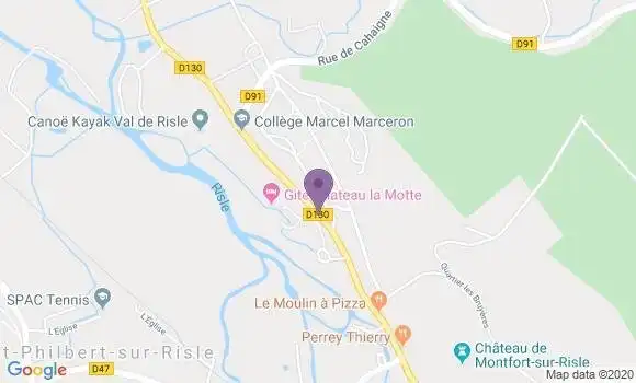 Localisation Crédit Agricole Agence de Montfort sur Risle