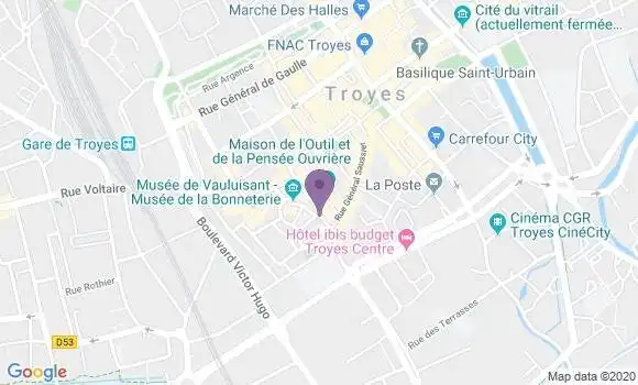 Localisation Crédit Agricole Agence de Troyes Audiffred