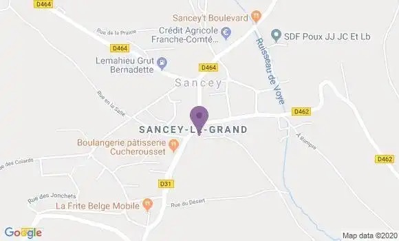 Localisation Crédit Agricole Agence de Sancey le Grand