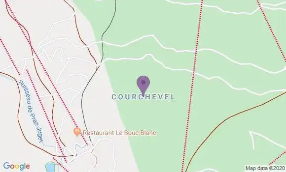 Localisation Crédit Agricole Agence de Courchevel