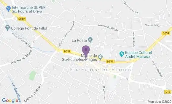 Localisation Crédit Agricole Agence de Six Fours Ouest Var
