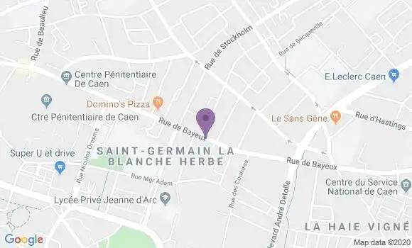 Localisation Société Générale Agence de Caen Saint Paul