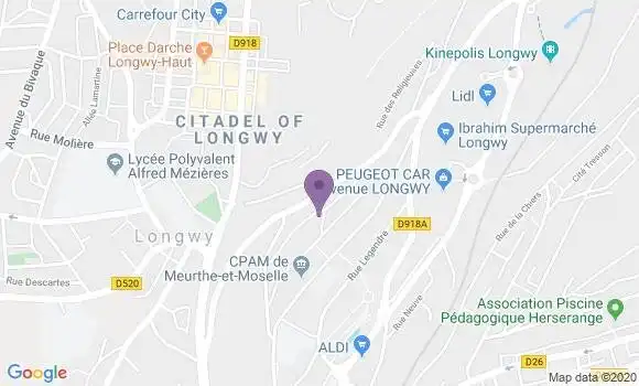 Localisation LCL Agence de Longwy