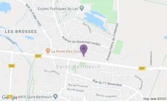 Localisation Crédit Agricole Agence de Saint Berthevin