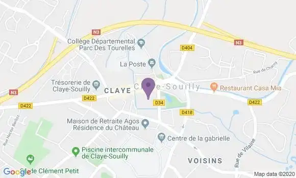 Localisation Crédit Agricole Agence de Claye Souilly