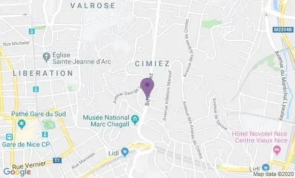 Localisation LCL Agence de Nice Cimiez
