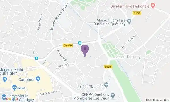 Localisation Crédit Agricole Agence de Quetigny