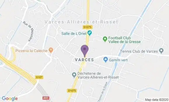 Localisation Crédit Agricole Agence de Varces