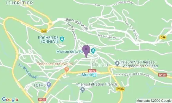 Localisation Crédit Agricole Agence de Murat