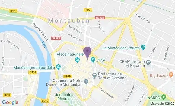 Localisation Crédit Agricole Agence de Montauban Saint Louis