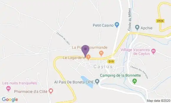 Localisation Crédit Agricole Agence de Caylus