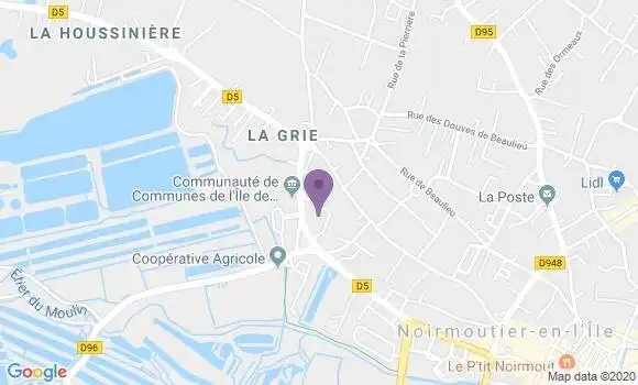 Localisation LCL Agence de Noirmoutier en l